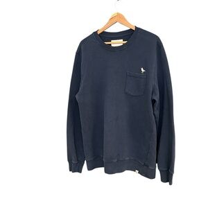 Revolution XL GUC some fading/stains Blue Crewneck Sweater Classic Knit Design